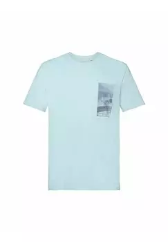 Футболка с принтом Esprit, бирюзовый