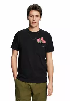 Футболка с принтом Esprit, черный