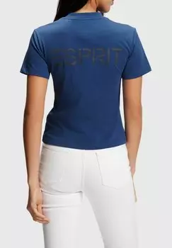 Футболка с принтом Esprit, ярко-голубой