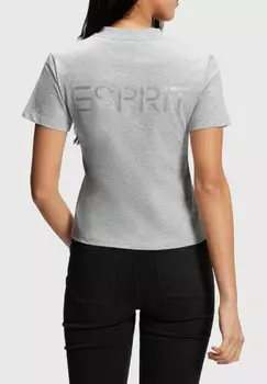 Футболка с принтом Esprit, светло-серый