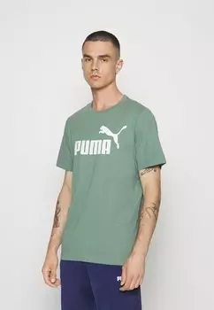 Футболка с принтом ESS LOGO Puma, эвкалипт