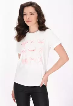 Футболка с принтом faina, белый