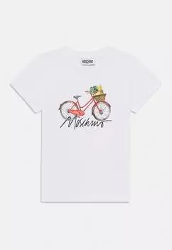 Футболка с принтом FASHION SHOW MOSCHINO, белый