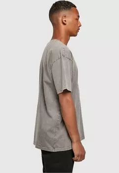 Футболка с принтом FATHERS DAY BEST DAD EVER ACID WASHED HEAVY O Merchcode, серый