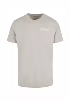Футболка с принтом FEARLESS CROW Mister Tee, светло-серый