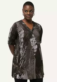 Футболка с принтом FEATHER SHORT SLEEVE Ulla Popken, белый