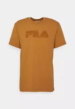 Футболка с принтом Fila, коричневый