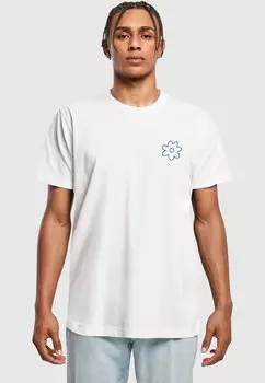 Футболка с принтом FLOWER Merchcode, белый