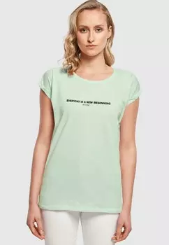 Футболка с принтом FRAUEN HOPE EXTENDED SHOULDER Merchcode, мята