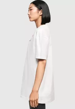 Футболка с принтом FRIDA KAHLO LOGO ROSE OVERSIZED BOYFRIEND TEE Merchcode, белый
