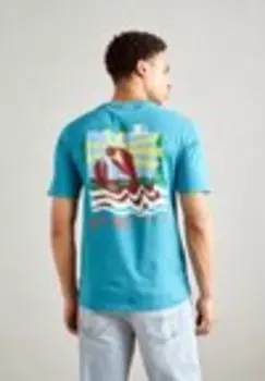 Футболка с принтом FRONT BACK ARTWORK Scotch & Soda, голубовато-зеленый