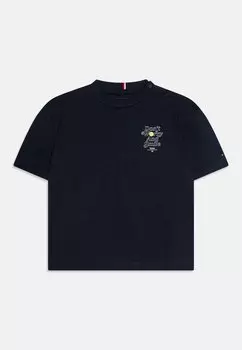 Футболка с принтом FUN GRAPHIC TEE UNISEX Tommy Hilfiger, темно-синий