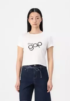 Футболка с принтом GAP, молочный
