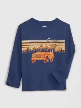 Футболка с принтом Gap, синий