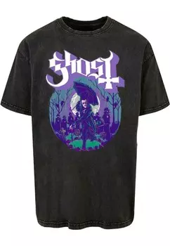 Футболка с принтом GHOST PASTEL ASHES ACID WASHED HEAVY Merchcode, черный