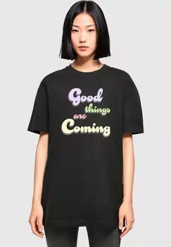 Футболка с принтом GOOD THINGS Merchcode, черный
