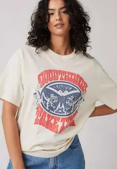Футболка с принтом GR TABOR TEE Levi's, молочный