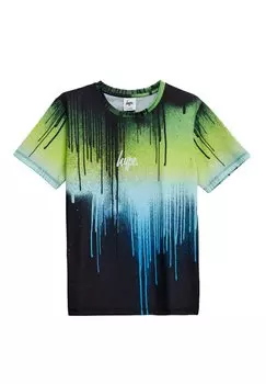 Футболка с принтом GRADIENT DRIPS MINI SCRIPT Hype, цвет green