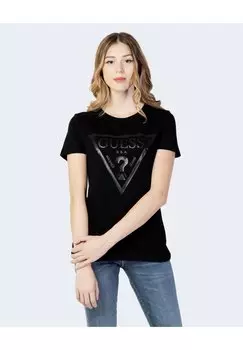 Футболка с принтом Guess ADELE SS CN TEE, черный
