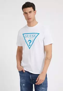 Футболка с принтом Guess, белый
