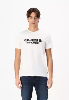 Футболка с принтом Guess, белый