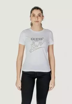 Футболка с принтом Guess, белый