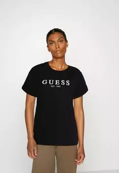 Футболка с принтом Guess, черный