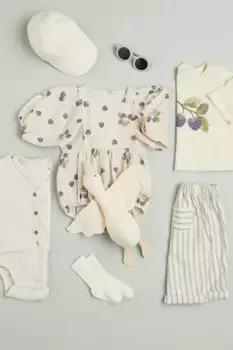 Футболка с принтом H&M, бежевый