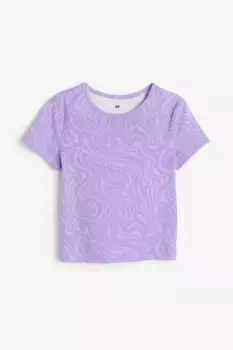 Футболка с принтом H&M, лиловый