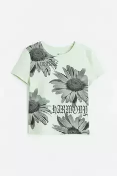 Футболка с принтом H&M, зеленый