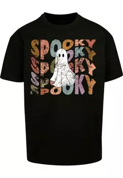 Футболка с принтом HALLOWEEN SPOOKY GHOST TEE Merchcode, черный