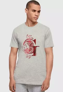Футболка с принтом HARRY POTTER GRIFFINDOR LION BASIC ROUND NECK ABSOLUTE CULT, серый