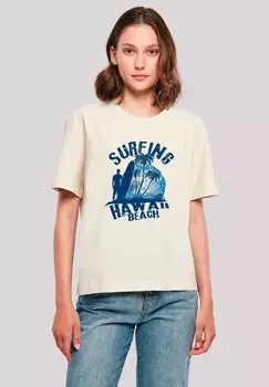 Футболка с принтом HAWAII SURF BEACH SUMMER F4NT4STIC, песочный