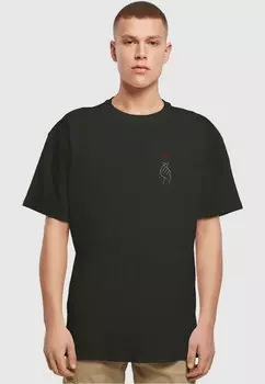 Футболка с принтом HEART HEAVY OVERSIZED Merchcode, цвет black