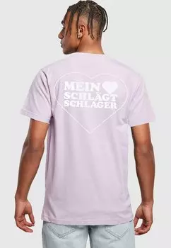 Футболка с принтом HERZ Merchcode, сиреневый