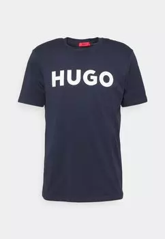 Футболка с принтом HUGO, темно-синий