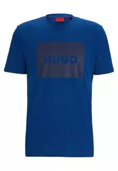 Футболка с принтом HUGO, темно-синий