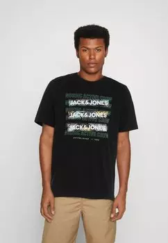 Футболка с принтом Jack & Jones, черный
