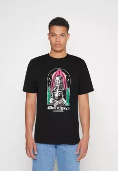 Футболка с принтом Jack & Jones, черный