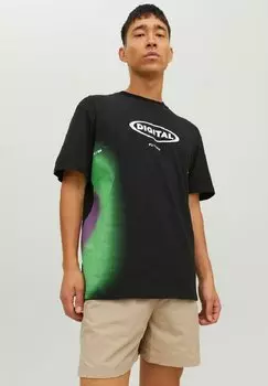 Футболка с принтом Jack & Jones, черный