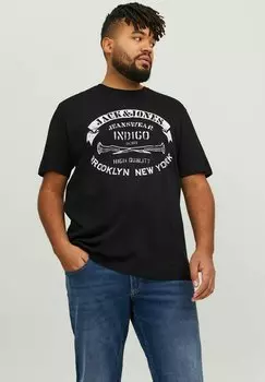Футболка с принтом Jack & Jones, черный