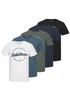 Футболка с принтом Jack & Jones, черный
