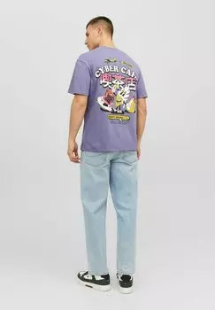 Футболка с принтом Jack & Jones, фиолетовый