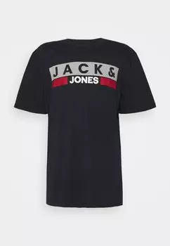 Футболка с принтом Jack & Jones, темно-синий
