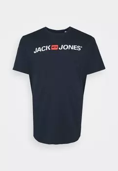 Футболка с принтом Jack & Jones, темно-синий