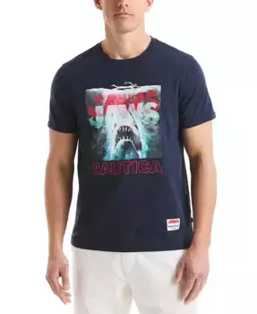 Футболка с принтом JAWS x Men's Classic-Fit Nautica, синий