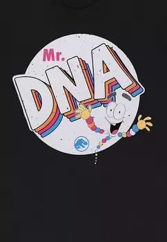Футболка с принтом JURASSIC PARK MR DNA Henry Tiger, черный