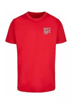 Футболка с принтом KEEP IT 100% TEE Mister Tee, красный