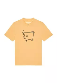 Футболка с принтом LE POULET DAS HUHN watapparel, желтый