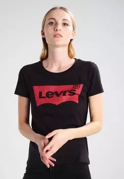 Футболка с принтом Levi's, черный